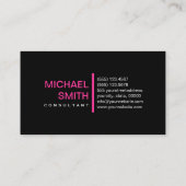 Carte De Visite Roses indien modernes élégantes noires simples (Dos)