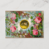Carte De Visite ROSES & JASMINES MONOGRAM GEM crème jaune (Dos)