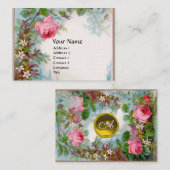 Carte De Visite ROSES & JASMINES MONOGRAM GEM lin jaune (Devant / Derrière)