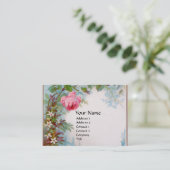 Carte De Visite ROSES & JASMINES MONOGRAM GEM or rose (Debout devant)