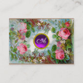 Carte De Visite ROSES & JASMINES MONOGRAM GEM or violet (Dos)