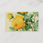 Carte De Visite Roses jaunes vintages (Dos)