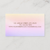 Carte De Visite Roses mélangeurs, Confetti Brush Stroke Ombre (Dos)