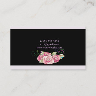 Carte De Visite roses minniemay de monogramme
