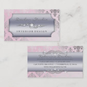 Carte De Visite Roses pâles se précipitant la mode/design (Devant / Derrière)