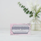 Carte De Visite Roses pâles se précipitant la mode/design (Debout devant)