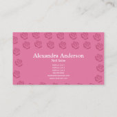 Carte De Visite Roses Pattern - Nail Salon (Dos)