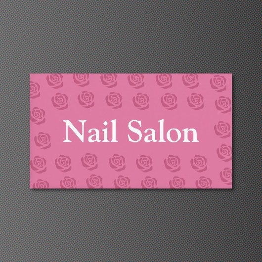 Carte De Visite Roses Pattern - Nail Salon
