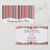 Carte De Visite roses : rideau rayé (Devant / Derrière)