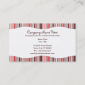 Carte De Visite roses : rideau rayé (Dos)