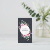 Carte De Visite roses rose fleurie du jardin délicat (Debout devant)