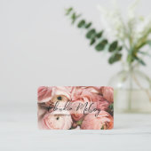 Carte De Visite Roses rose | Wedding planner professionnel (Debout devant)