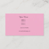 Carte de visite Roses roses (Dos)