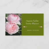 Carte de visite Roses roses (Devant)