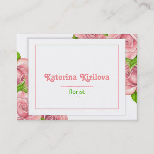 Carte De Visite Roses roses