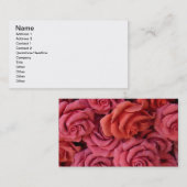 Carte De Visite Roses roses (Devant / Derrière)