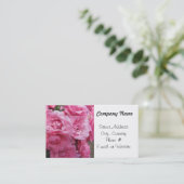 Carte De Visite Roses roses élégants (Debout devant)