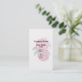 Carte De Visite Roses roses et blanches (Debout devant)