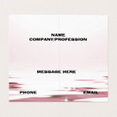 CARTE DE VISITE ROSES ROSES ROSES (Intérieur déplié)