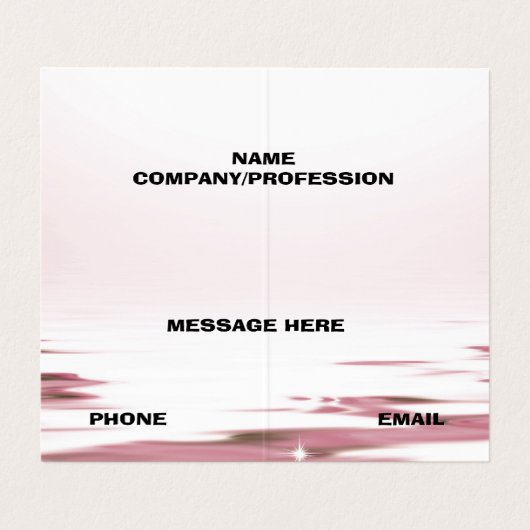 CARTE DE VISITE ROSES ROSES ROSES (Intérieur déplié)