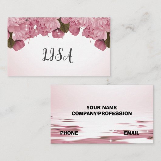 CARTE DE VISITE ROSES ROSES ROSES (Devant / Derrière)