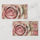 Carte De Visite Roses roses roses Élégantes Ferme rustique Chic Fl (Devant / Derrière)