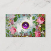 CARTE DE VISITE ROSES ROSES ROSES ET JASMINES MONOGRAM GEM PIERRE  (Dos)