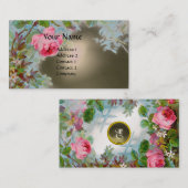 CARTE DE VISITE ROSES ROSES ROSES ET JASMINES MONOGRAM GEM PIERRE (Devant / Derrière)