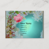 CARTE DE VISITE ROSES ROSES ROSES ET JASMINES MONOGRAM PIERRE GEM  (Devant)