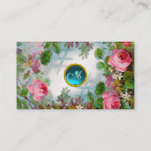 CARTE DE VISITE ROSES ROSES ROSES ET JASMINES MONOGRAM PIERRE GEM (Dos)