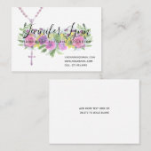 Carte De Visite Roses roses roses roses de Rosaire (Devant / Derrière)