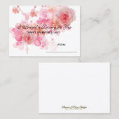 Carte De Visite Roses roses roses roses de Rosaire (Devant / Derrière)