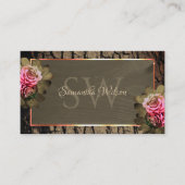 Carte De Visite Roses roses roses roses roses Brown foncées rustiq (Devant)