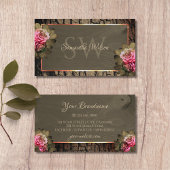 Carte De Visite Roses roses roses roses roses Brown foncées rustiq