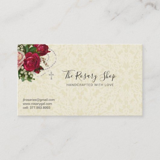 Carte De Visite Roses Roses Roses Roses Roses Roses Roses Roses Ro (Devant)