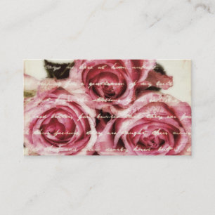 Carte De Visite Roses roses vintages