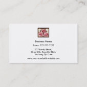 Carte De Visite Roses roses vintages (Dos)