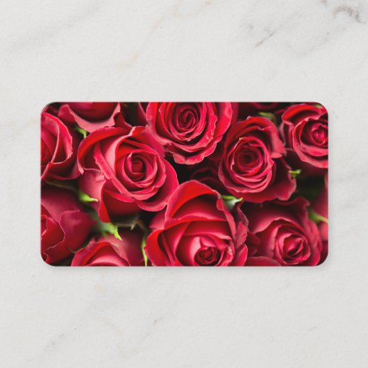 Carte De Visite Roses rouges (Devant)