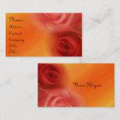 Carte De Visite Roses rouges (Devant / Derrière)