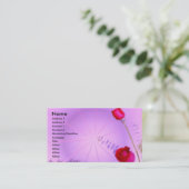 Carte De Visite Roses Rouges (Debout devant)