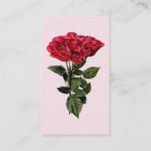 Carte De Visite Roses rouges et feuilles (Dos)