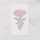 Carte De Visite Roses rouges et feuilles (Dos)