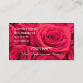 Carte De Visite Roses rouges positives pour les jardiniers profess (Dos)