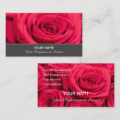 Carte De Visite Roses rouges positives pour les jardiniers profess (Devant / Derrière)