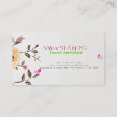 Carte De Visite Roses rouges rustiques Cosmetologie Arrière - plan (Dos)