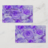 Carte De Visite Roses vifs de lavande (Devant / Derrière)