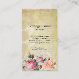 Carte De Visite Roses vintages