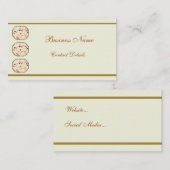 Carte De Visite Roses vintages (Devant / Derrière)