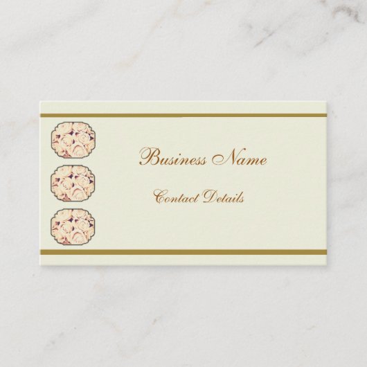 Carte De Visite Roses vintages (Devant)