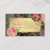 Carte De Visite Roses Vintages PixDezines (Dos)